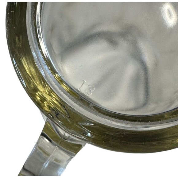 Vintage Clear Pressed Glass Pitcher with Ice Lip Excellent Condition Marked 13 - Picture 6 of 8